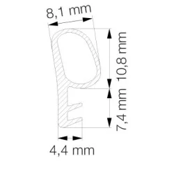 Primo 5945 Svejseliste Grå - 10m Rulle