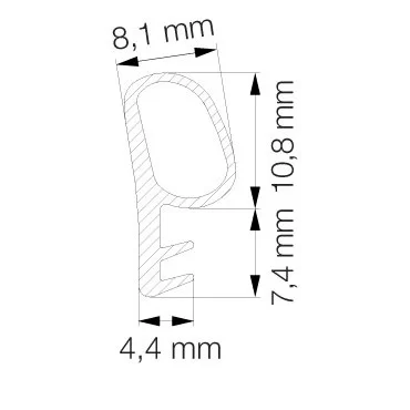Primo 5945 Svejseliste Grå - 10m Rulle
