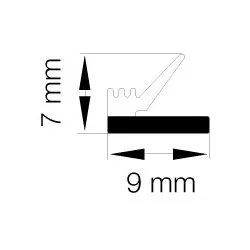 Primo 0775 Grå - 25m Rulle