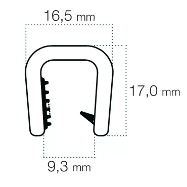 Kantliste Hvid 8-9mm PVC