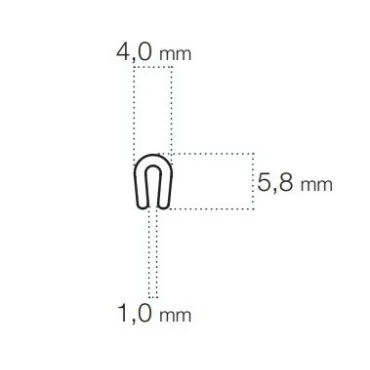 U-Profil 1mm PVC