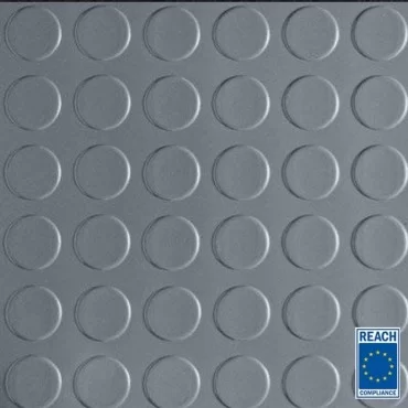 3mm Grå Knop/Pastil Gummimåtte 1200mm