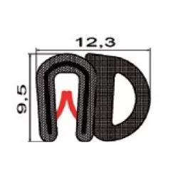 Kantliste 0,5-2mm m. sidetæt.