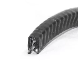 Kantliste 0,5-2,5mm Sort Silikone