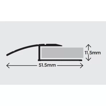 914mm overgangsliste i alu model 120