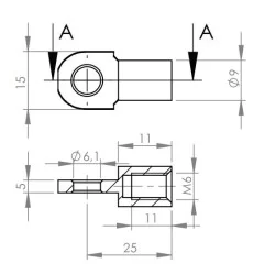 Øje Ø6,1mm Stål