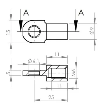 Øje Ø6,1mm Stål