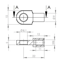 Øje Ø8,1mm Stål