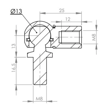 Kugleled Komplet Ø13mm Stål