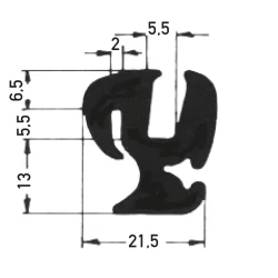 G5-6/P2mm S-Type Vindues Profil