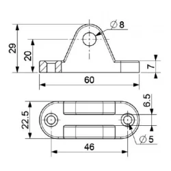 Øjebeslag Ø8mm Alu