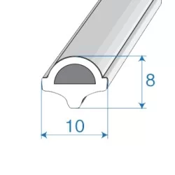 Låsekile PVC 10mm Chrome
