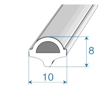 Låsekile PVC 10mm Chrome
