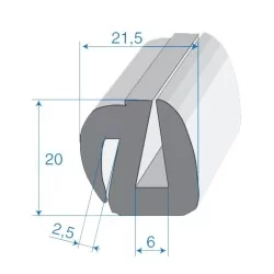 G6/P2-3mm S-Type Vindues Profil