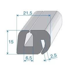 G6-7/P2-3mm S-Type Vindues Profil