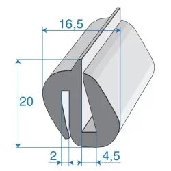 G4-5/P2mm S-Type Vindues Profil