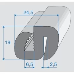 G6-7/P2-3mm S-Type Vindues Profil