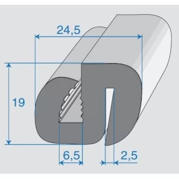 G6-7/P2-3mm S-Type Vindues Profil