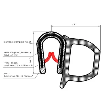 Kantliste 3051DU m. sidetæt.
