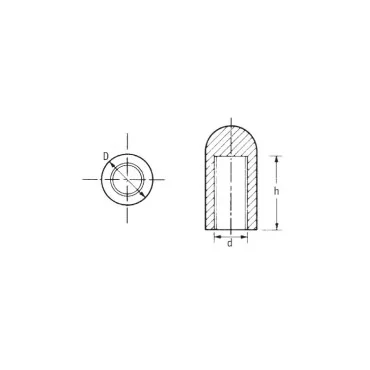 ø9.5mm Endeprop flad