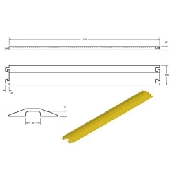 Kabel beskytter 1 kanal 39x12mm