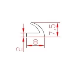 8x7mm L-Profil 3M-Klæb