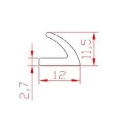 12x11mm L-Profil 3M-Klæb