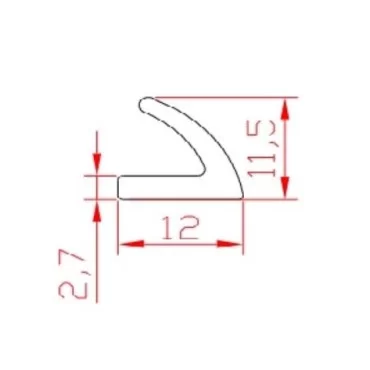 12x11mm L-Profil 3M-Klæb