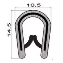 Kantliste POM 1-4mm Sort