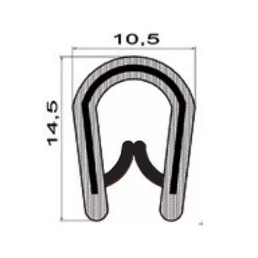 Kantliste POM 1-4mm Sort