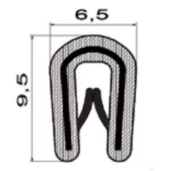 Kantliste POM 0,5-2mm Sort