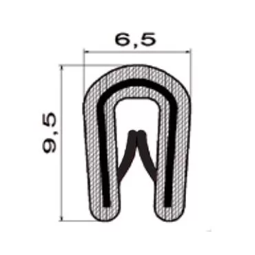 Kantliste POM 0,5-2mm Sort