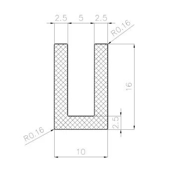 U-Profil 5mm Gummi
