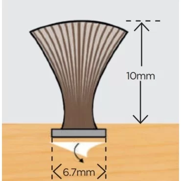 Flexibel Børsteliste 10mm - GRÅ