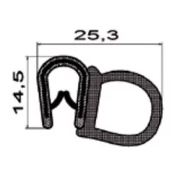 1,5-3,5mm Kantliste m. sidetæt.