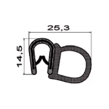 1,5-3,5mm Kantliste m. sidetæt.