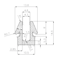 U-Profil 4mm Båd Vinduer