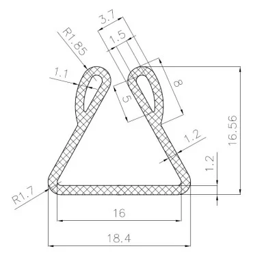 U-Profil 16mm med bobler