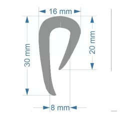 Fenderliste 711130 Grå