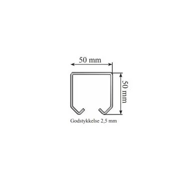 C-Skinne 50x50mm