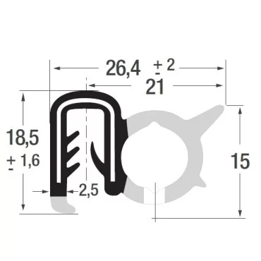 2-4mm Kantliste m. sidetæt.