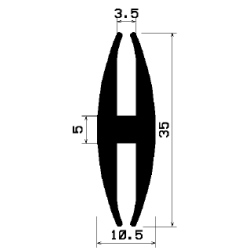 3,5mm H-Profil