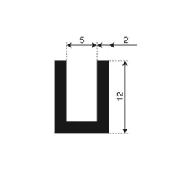 U-Profil 5mm Gummi