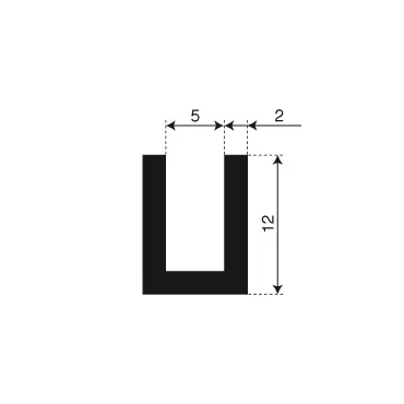 U-Profil 5mm Gummi