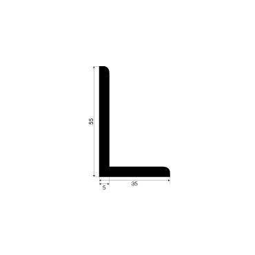 L-Profil 35x55x5 Sort