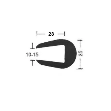 Fenderliste 25x25mm