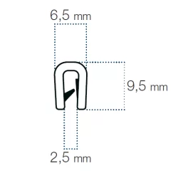 Kantliste Hvid 1,5-2,5mm PVC