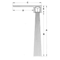 21/14mm 1m Børsteliste Alu.