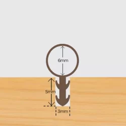 Tubex 6mm karmprofil Hvid