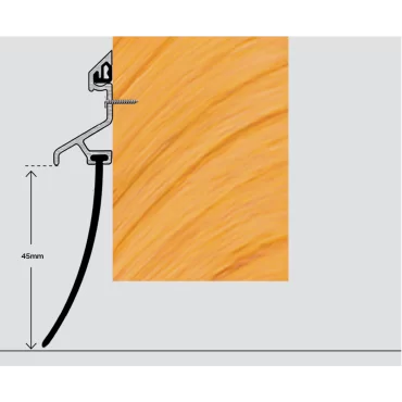 Dørliste med skinne - 1220mm